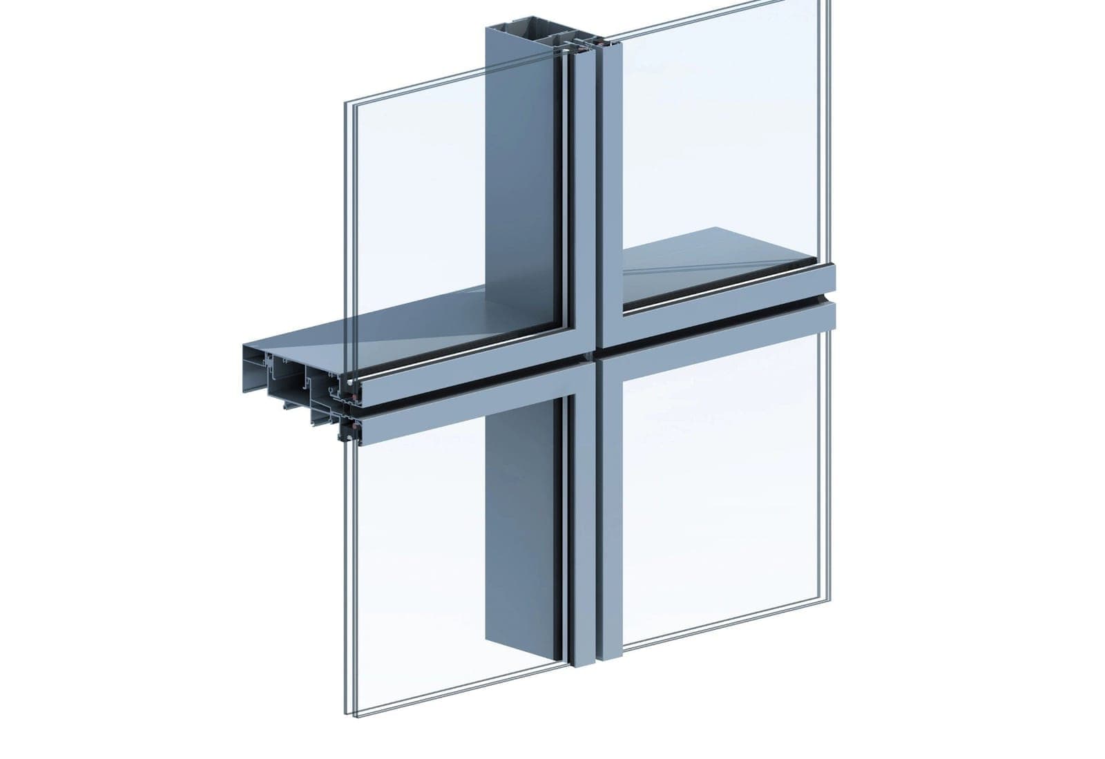 Curtain wall profiles — extruded aluminium profile
