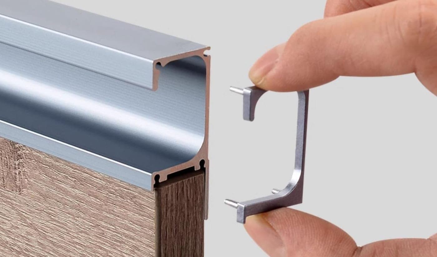 Integrated handles — Cabinet aluminium profiles application